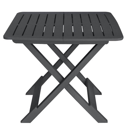 48753 vidaXL 3 Piece Folding Bistro Set Plastic Anthracite