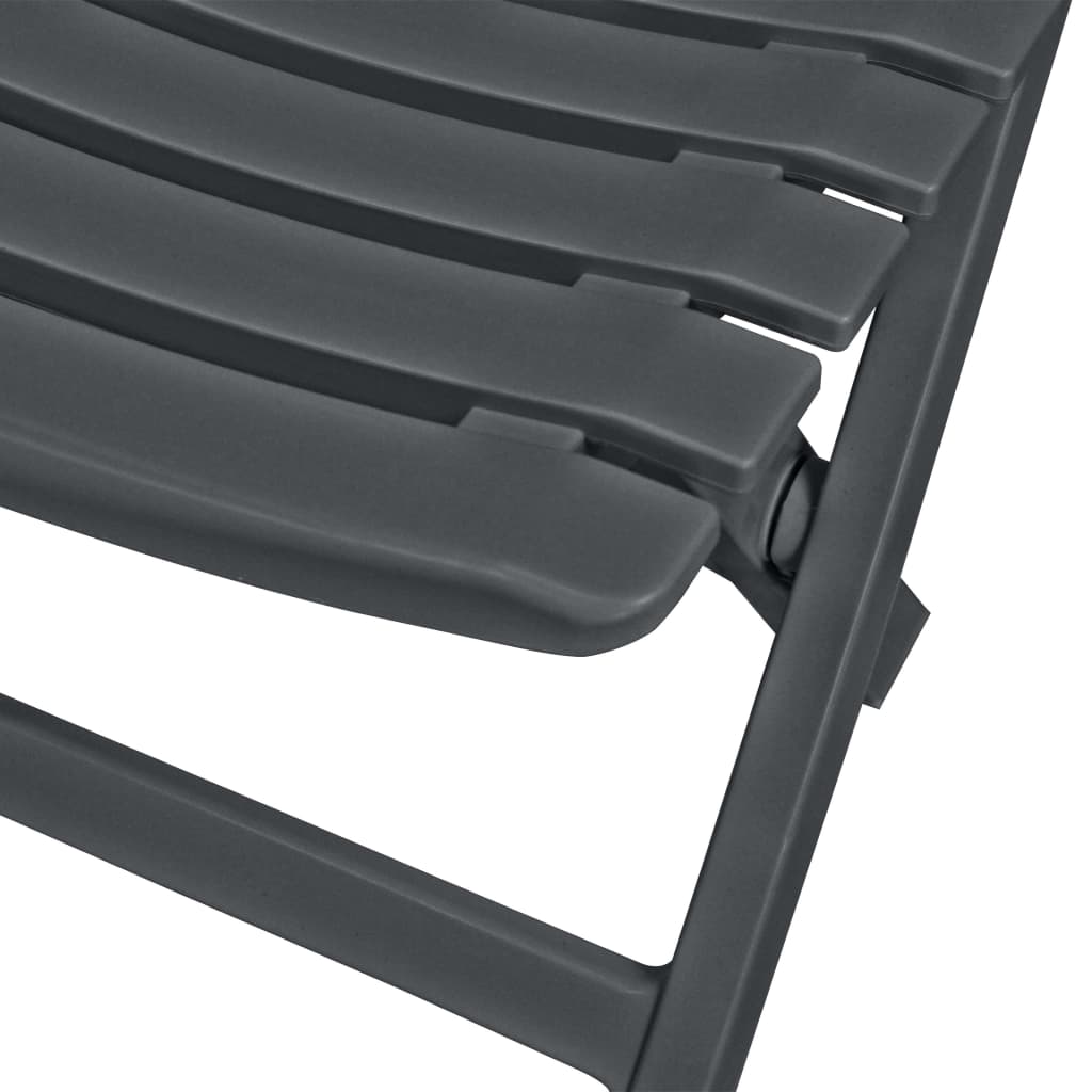 vidaXL Garden Bistro Set | Anthracite | Plastic | Compact | Foldable