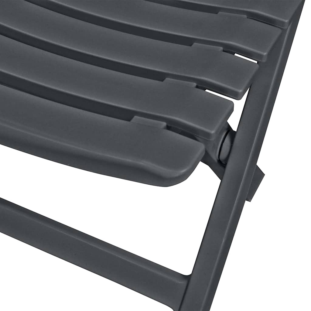 48753 vidaXL 3 Piece Folding Bistro Set Plastic Anthracite
