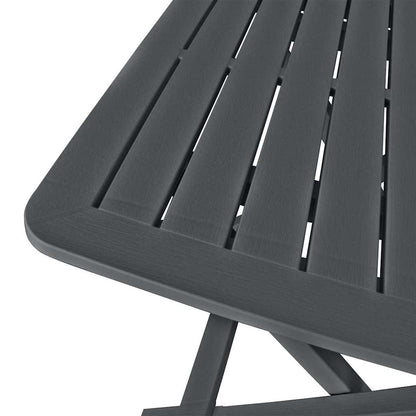 48753 vidaXL 3 Piece Folding Bistro Set Plastic Anthracite