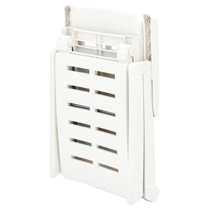 48754 vidaXL Folding Sun Lounger Plastic White