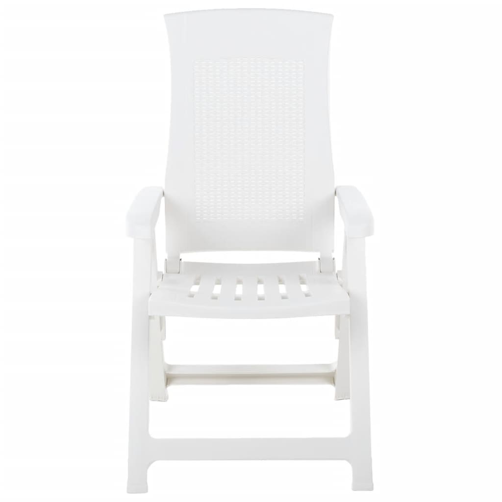 vidaXL Garden Chair | Set of 2 | White | Plastic | Standard