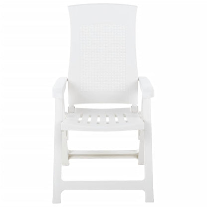 vidaXL Garden Chair | Set of 2 | White | Plastic | Standard