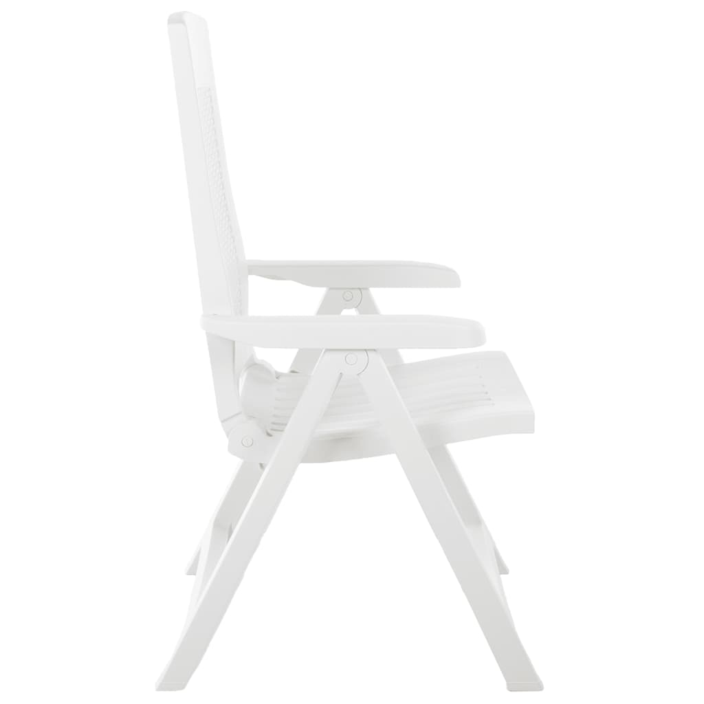 vidaXL Garden Chair | Set of 2 | White | Plastic | Standard