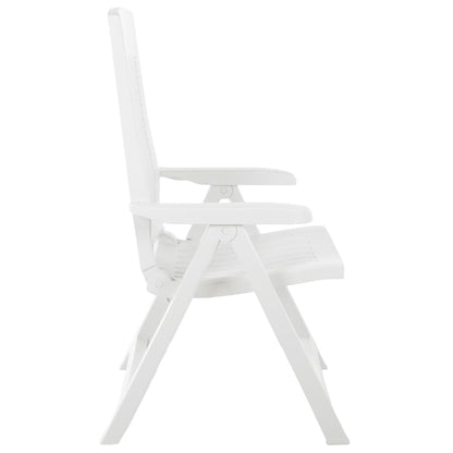 vidaXL Garden Chair | Set of 2 | White | Plastic | Standard