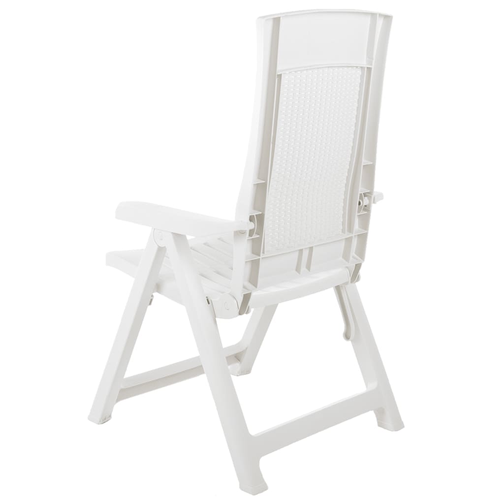 vidaXL Garden Chair | Set of 2 | White | Plastic | Standard