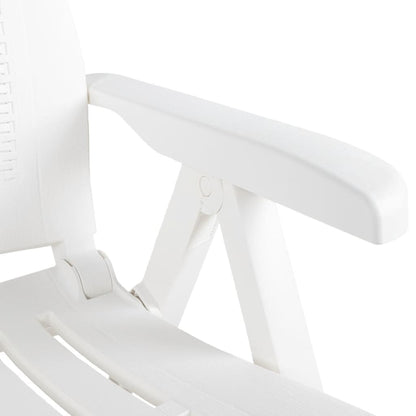 vidaXL Garden Chair | Set of 2 | White | Plastic | Standard