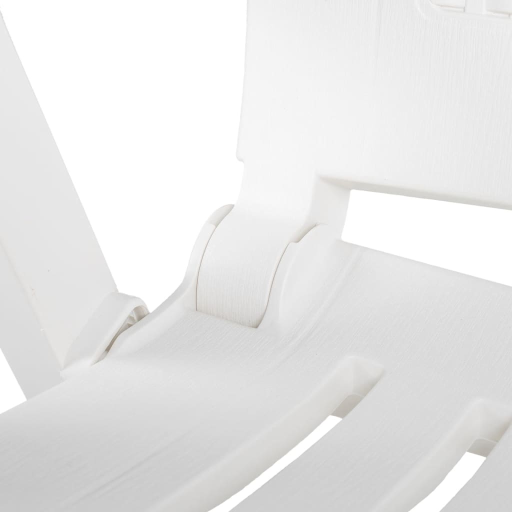 vidaXL Garden Chair | Set of 2 | White | Plastic | Standard