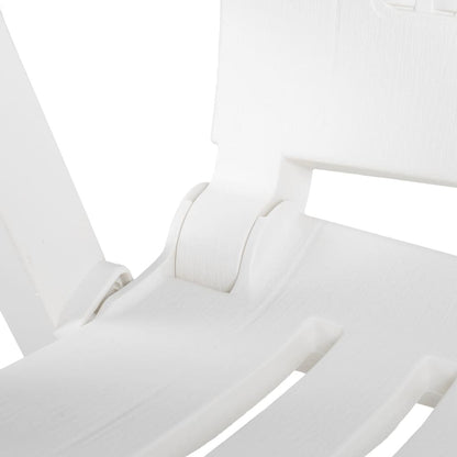 vidaXL Garden Chair | Set of 2 | White | Plastic | Standard