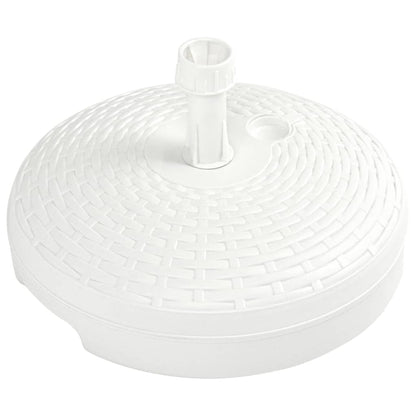 vidaXL Umbrella Base Sand/Water Filled 20 L White Plastic Rattan