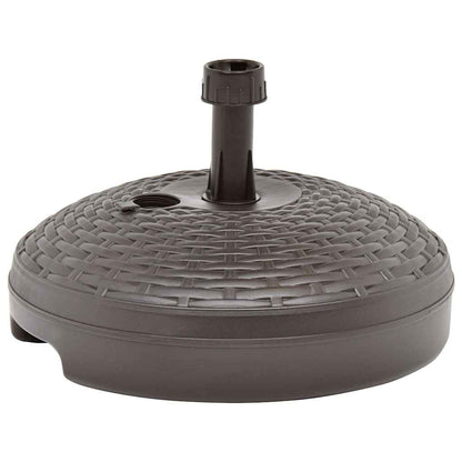 48770 vidaXL Umbrella Base Sand/Water Filled 20 L Brown Plastic Rattan