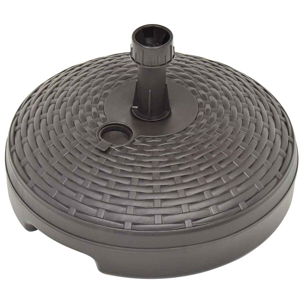 48770 vidaXL Umbrella Base Sand/Water Filled 20 L Brown Plastic Rattan