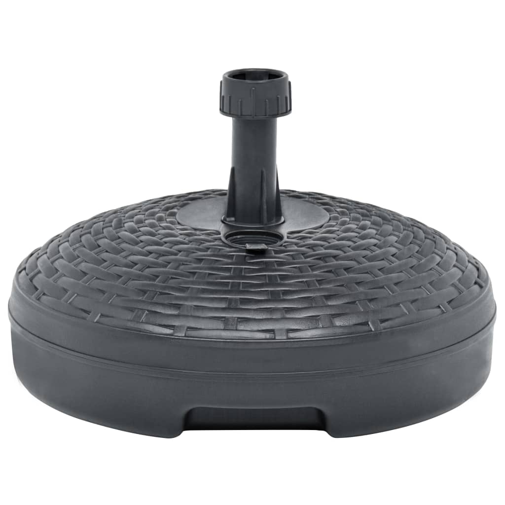 vidaXL Umbrella Base Sand/Water Filled 20 L Anthracite Plastic Rattan