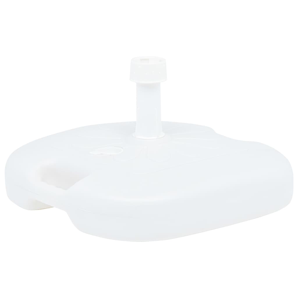 48773 vidaXL Umbrella Base Sand/Water Filled 16 L White Plastic