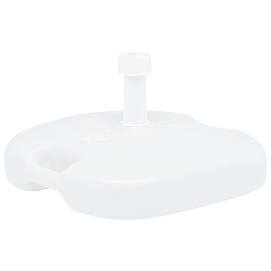 48773 vidaXL Umbrella Base Sand/Water Filled 16 L White Plastic