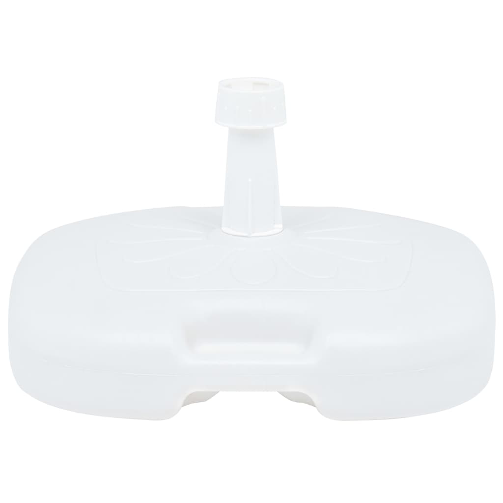 48773 vidaXL Umbrella Base Sand/Water Filled 16 L White Plastic