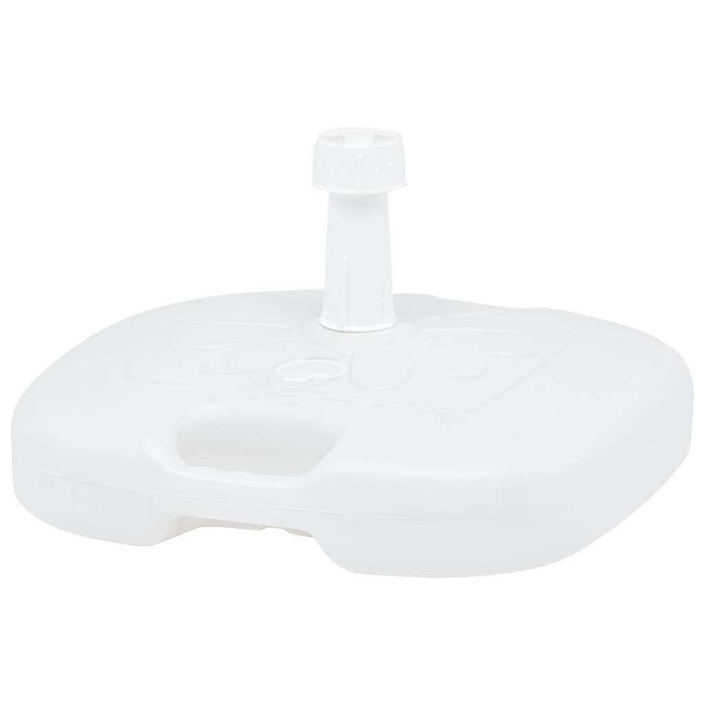 48773 vidaXL Umbrella Base Sand/Water Filled 16 L White Plastic
