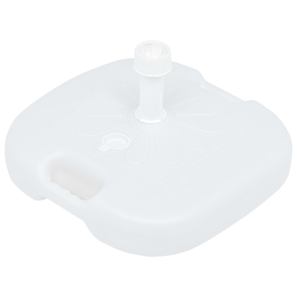 48773 vidaXL Umbrella Base Sand/Water Filled 16 L White Plastic