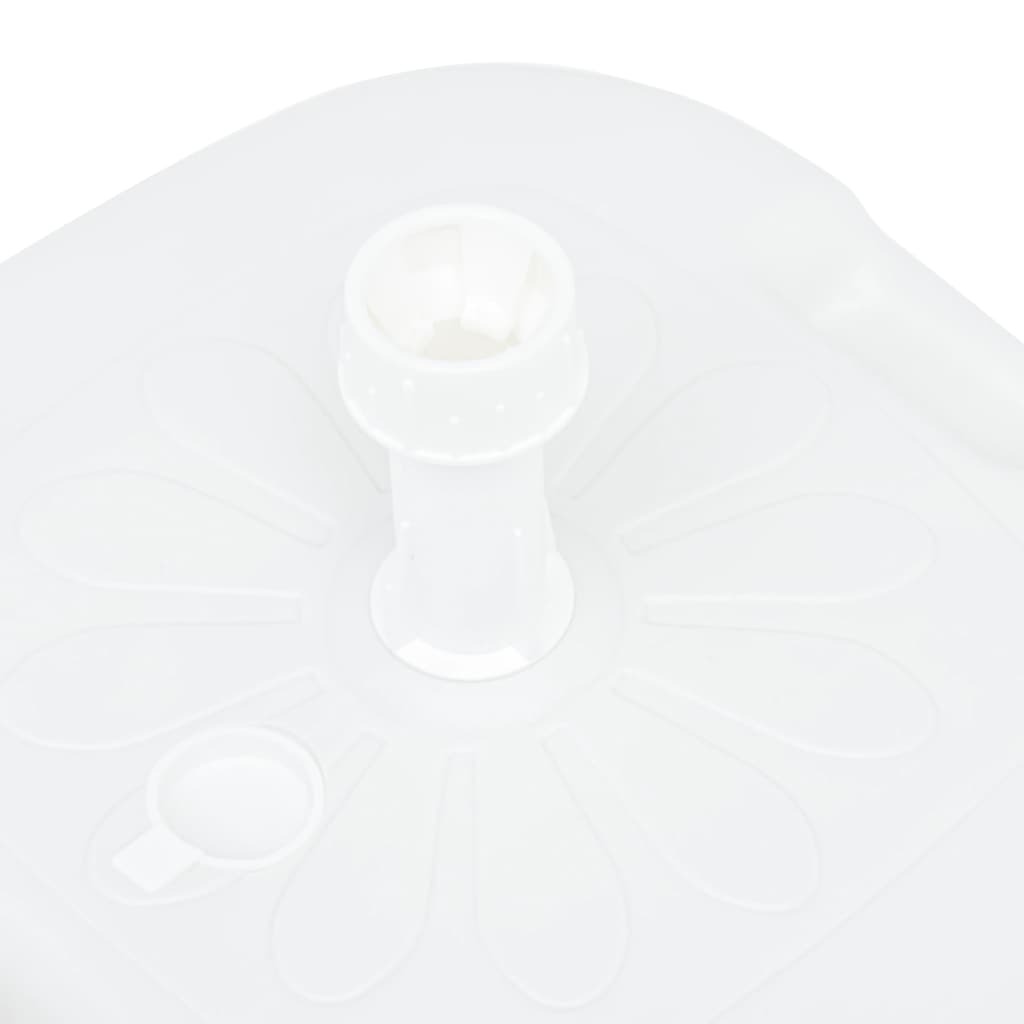 48773 vidaXL Umbrella Base Sand/Water Filled 16 L White Plastic