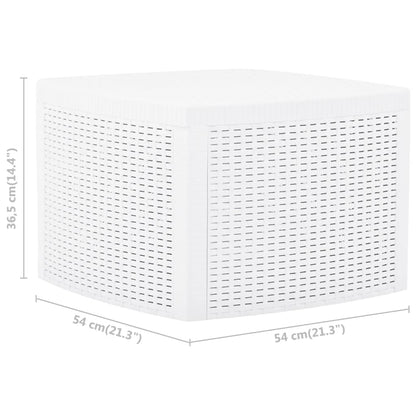 vidaXL Side Table White 54x54x36.5 cm Plastic