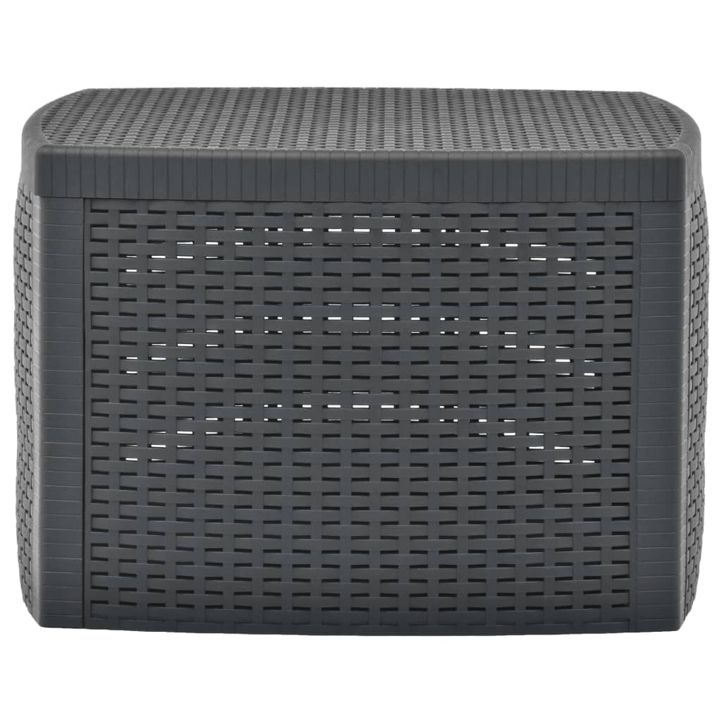 vidaXL Side Table Anthracite 54x54x36.5 cm Plastic