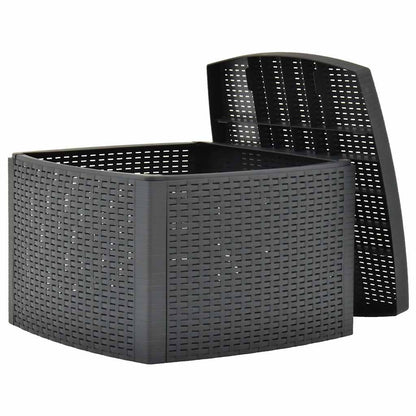 48775 vidaXL Side Table Anthracite 54x54x36,5 cm Plastic