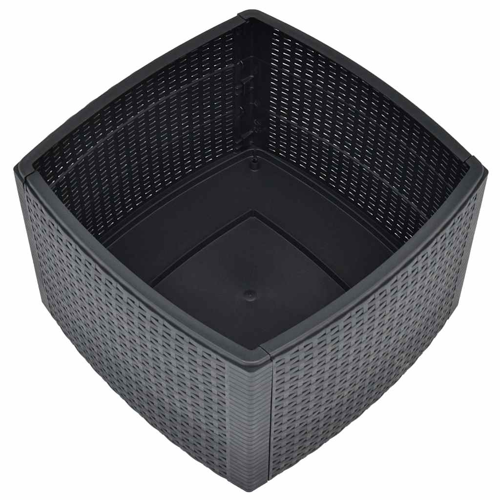 48775 vidaXL Side Table Anthracite 54x54x36,5 cm Plastic
