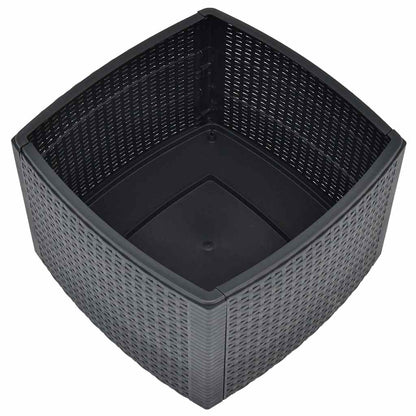 48775 vidaXL Side Table Anthracite 54x54x36,5 cm Plastic