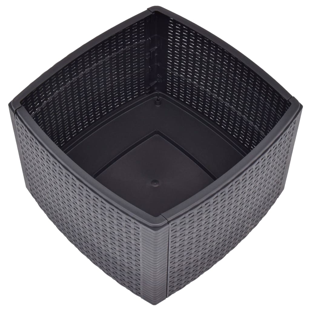 vidaXL Side Table Mocha 54x54x36.5 cm Plastic
