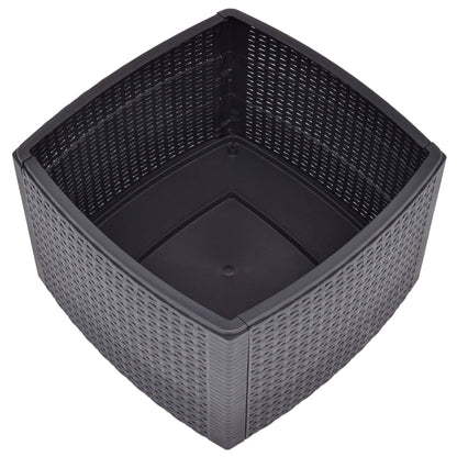 vidaXL Side Table Mocha 54x54x36.5 cm Plastic