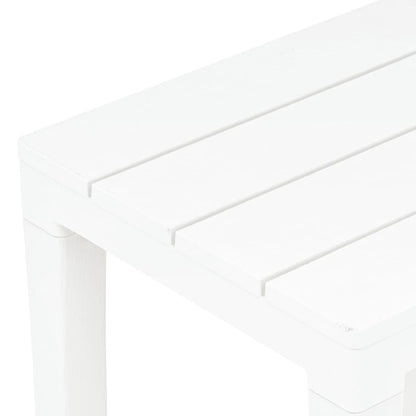 vidaXL Garden Set | White | Plastic | Medium | Durable | Garden Set | Square