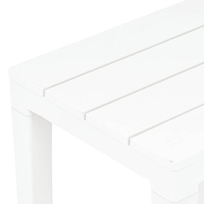 vidaXL Garden Set | White | Plastic | Medium | Durable | Garden Set | Square