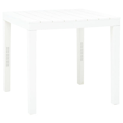 vidaXL Garden Set | White | Plastic | Medium | Durable | Garden Set | Square