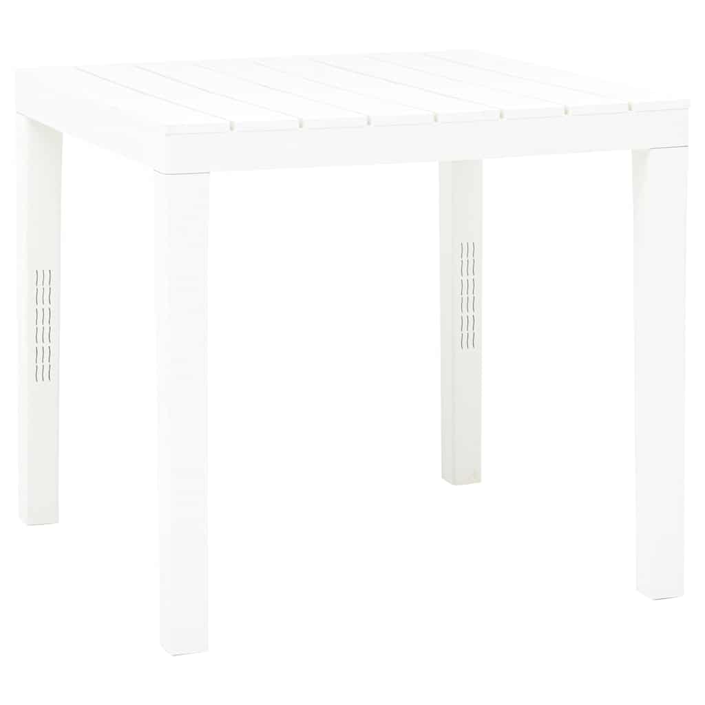 vidaXL Garden Set | White | Plastic | Medium | Durable | Garden Set | Square