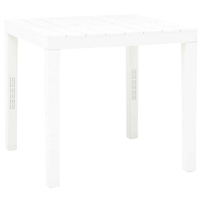 vidaXL Garden Set | White | Plastic | Medium | Durable | Garden Set | Square