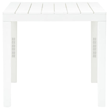 vidaXL Garden Set | White | Plastic | Medium | Durable | Garden Set | Square
