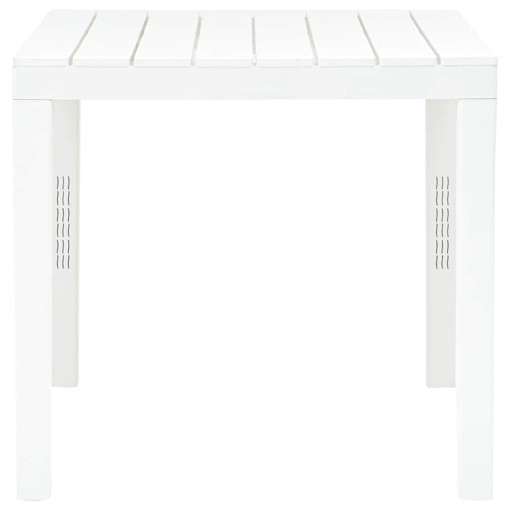 vidaXL Garden Set | White | Plastic | Medium | Durable | Garden Set | Square