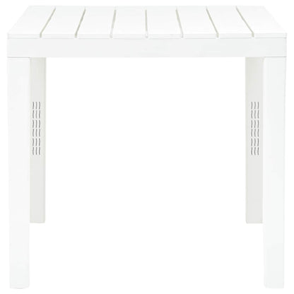 vidaXL Garden Set | White | Plastic | Medium | Durable | Garden Set | Square