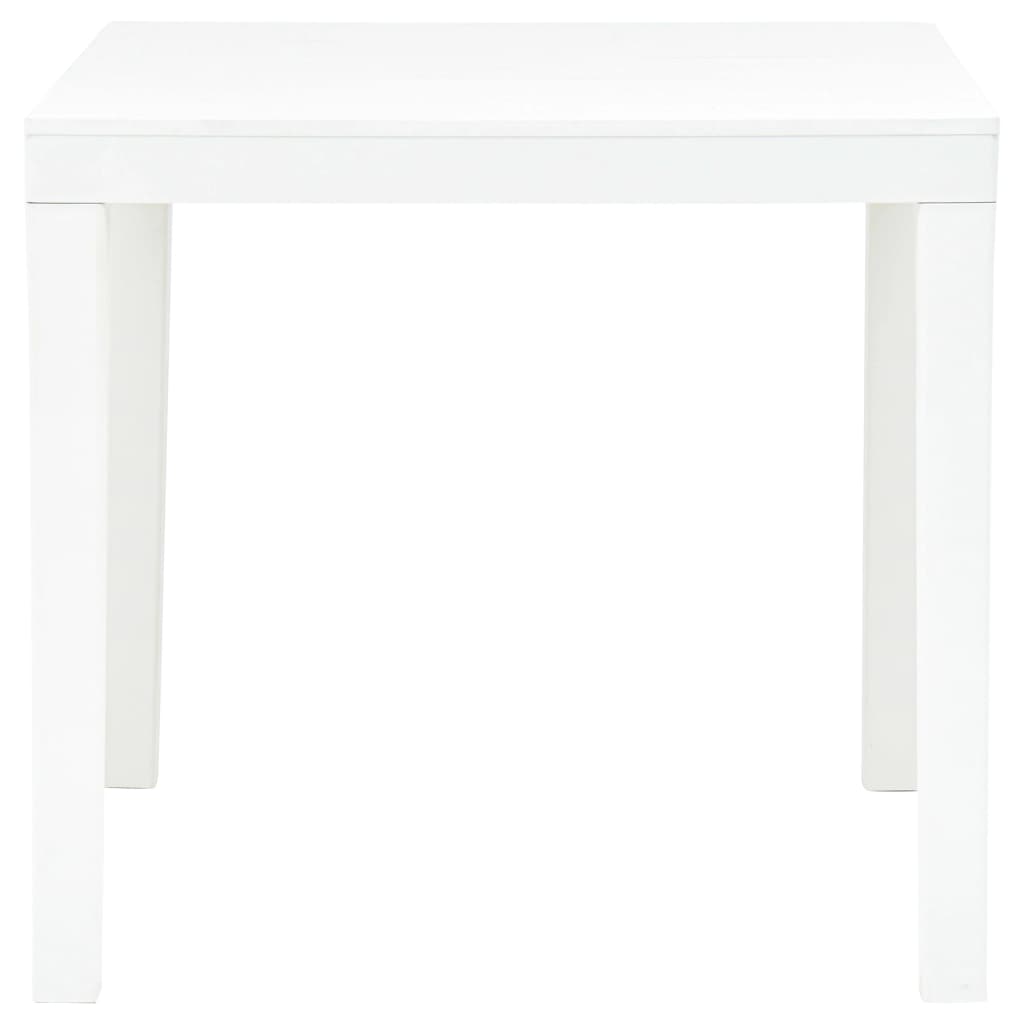 vidaXL Garden Set | White | Plastic | Medium | Durable | Garden Set | Square
