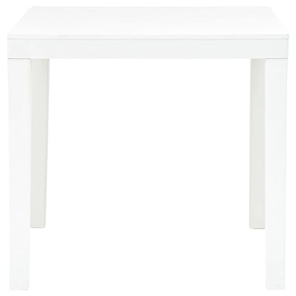 vidaXL Garden Set | White | Plastic | Medium | Durable | Garden Set | Square