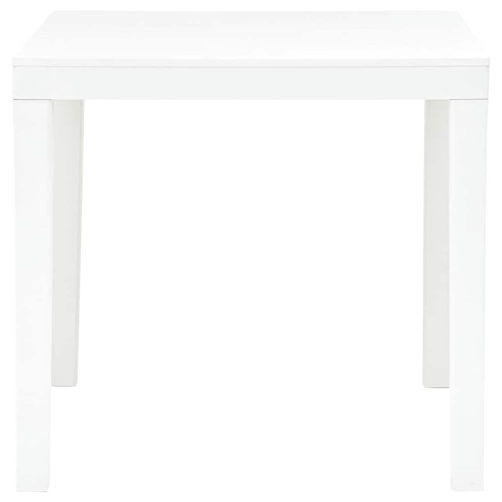 vidaXL Garden Set | White | Plastic | Medium | Durable | Garden Set | Square