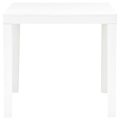 vidaXL Garden Set | White | Plastic | Medium | Durable | Garden Set | Square