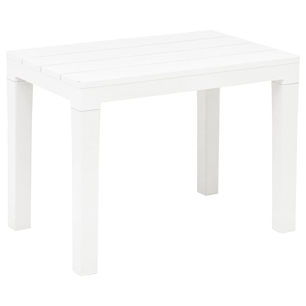 vidaXL Garden Set | White | Plastic | Medium | Durable | Garden Set | Square