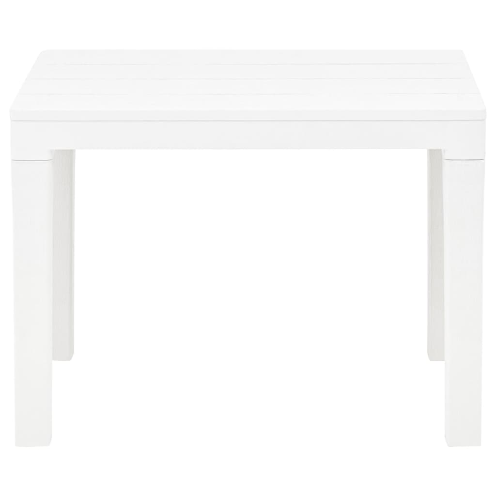vidaXL Garden Set | White | Plastic | Medium | Durable | Garden Set | Square