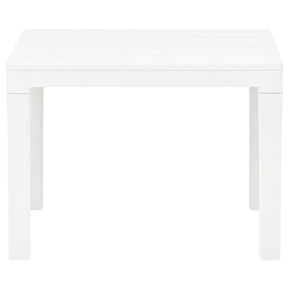 vidaXL Garden Set | White | Plastic | Medium | Durable | Garden Set | Square