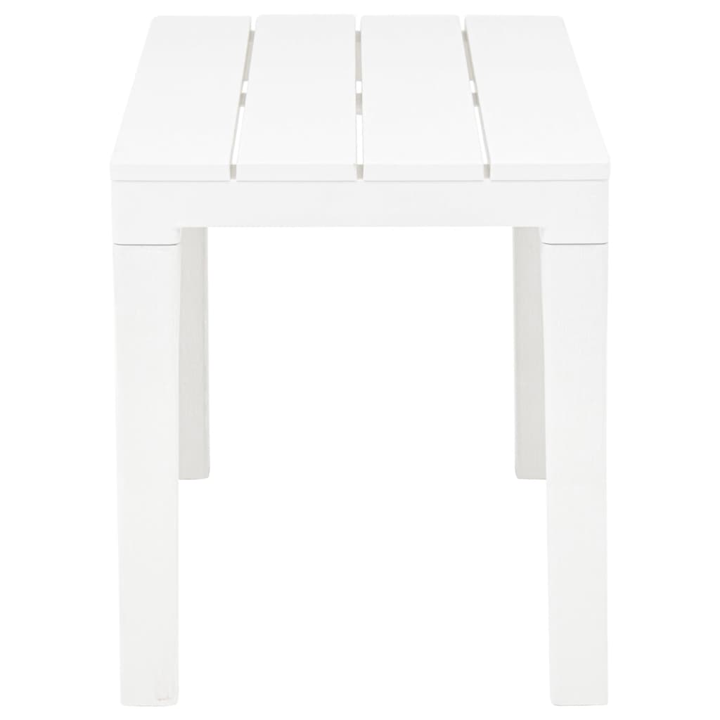 vidaXL Garden Set | White | Plastic | Medium | Durable | Garden Set | Square