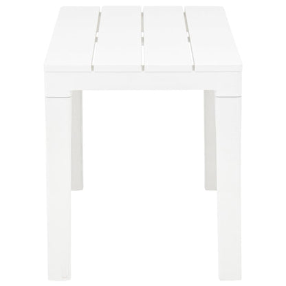 vidaXL Garden Set | White | Plastic | Medium | Durable | Garden Set | Square