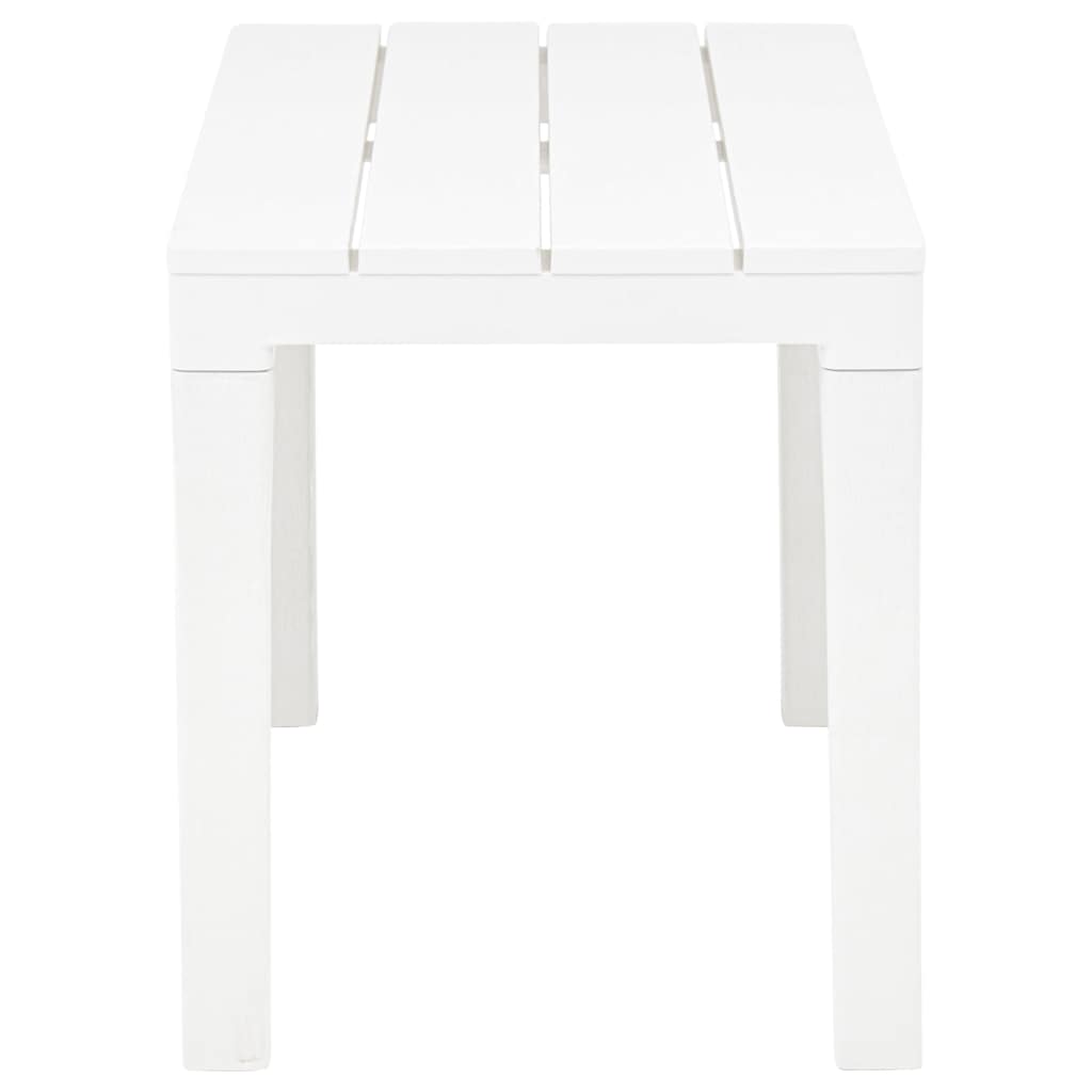 vidaXL Garden Set | White | Plastic | Medium | Durable | Garden Set | Square