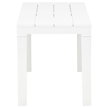 vidaXL Garden Set | White | Plastic | Medium | Durable | Garden Set | Square