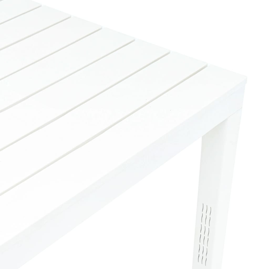 vidaXL Garden Set | White | Plastic | Medium | Durable | Garden Set | Square